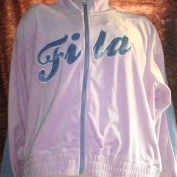 NWT FILA 3X Plus Size Womens Valery Velour Jacket & Pants Tracksuit Pink & Blue - Picture 5 of 12